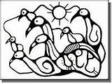 Norval Morrisseau Coloring Native sketch template