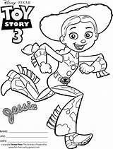 Jessie Jouets Histoire Coloriage Coloringhome Pixar Woody Cowgirl Bullseye Coloriages sketch template