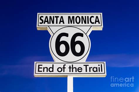 Santa Monica Route 66 Sign By Paul Velgos