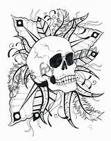 Coloring Pages Skull Printable Skulls Sugar Girly Adults Print Cool Awesome Flaming Adult Colouring Feathers Tattoo Tribal Color Animal Sheets sketch template