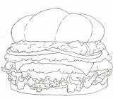 Coloring Burger Pages Hamburger King Gaucamole Deviantart Library Clipart Popular Template sketch template