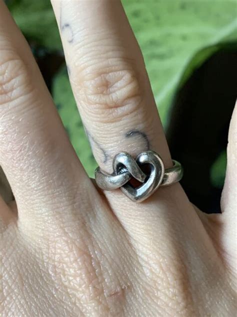 5 James Avery Sterling Silver 925 Sweetheart Love Heart Knot Ring Band