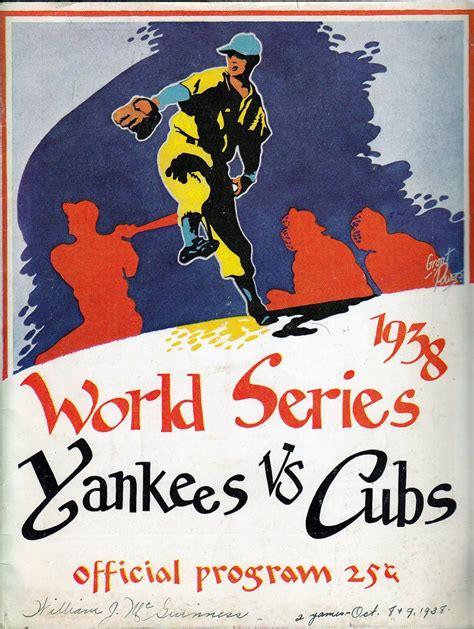 7 1938 Baseball Posters Chicago Cubs World Series World Series