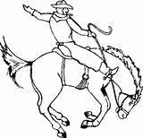Coloring Rodeo Getcolorings Cowboys Clipartmag Bucking Coloringsun sketch template