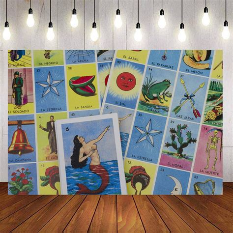 Buy Mexico Loteria Cards Backdrop For Photography Picture Mexican Bingo