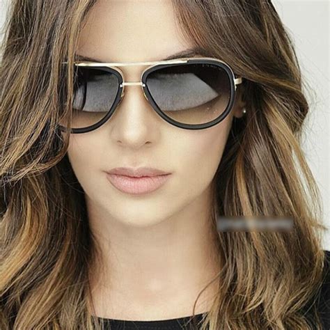 2017 new big frame pilot sunglasses women brand designer