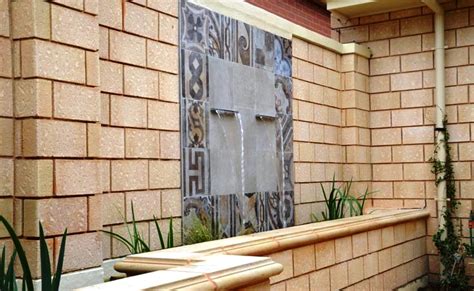 courtyard water feature wall adelaide landscaping ideas