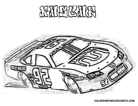 nascar coloring pages    print