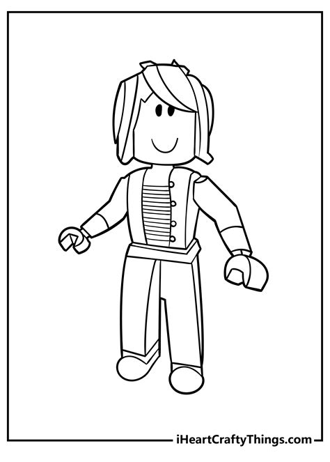 female roblox character outline roblox coloring pages  printable