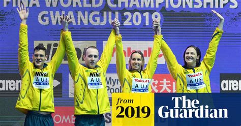 Australians Chase Down Us To Win Relay Gold At World Swimming Titles