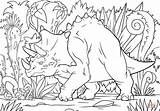 Coloring Pages Torosaurus sketch template