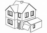 Coloring Garage Houses Opening House Color Netart sketch template