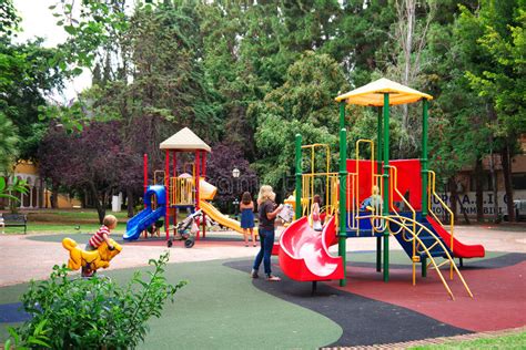 children play area  park spain editorial stock photo image