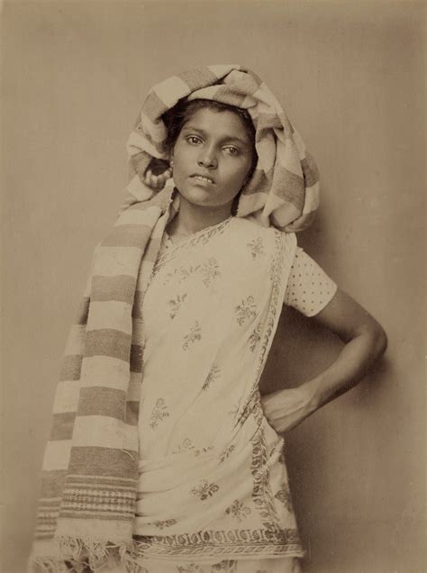 Ceylon Sri Lanka Youg Woman Circa 1890 Vintage