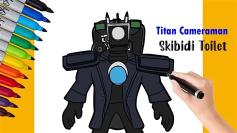 draw titan cameraman  skibidi toilet step  step tutorial