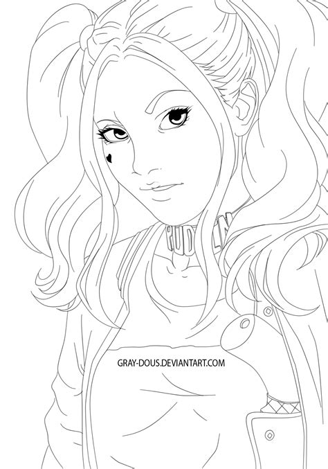 harley quinn suicide squad coloring pages sketch coloring page