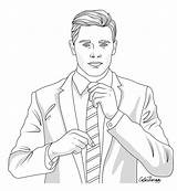 Coloring Pages Color Adult Suit Male Save Choose Board sketch template