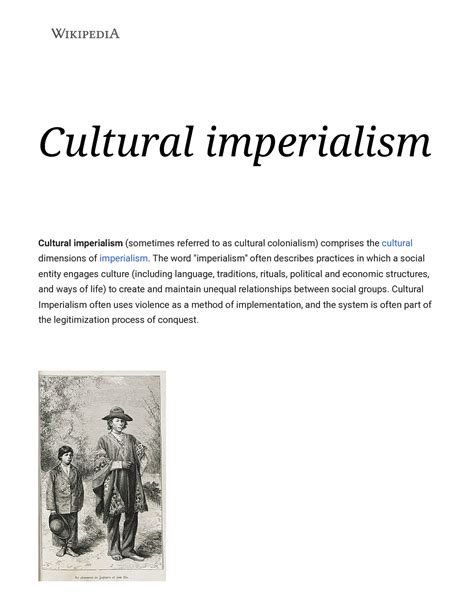 cultural imperialism wikipedia cultural imperialism cultural