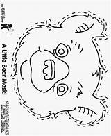 Bear Mask Coloring Pages Little Lb Printable Bears Party Colouring Hunt Kids Three Goldilocks Masks Teddy Preschool Face Themes Activities sketch template