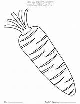 Carrot Coloring Pages Vegetable Kids Vegetables Outline Radish Printable Color Preschoolers Basket Drawing Colouring Fruit Carrots Colour Getdrawings Getcolorings Food sketch template