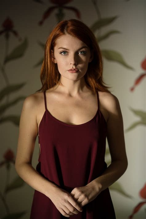 Elyse Dufour Women Redhead Blue Eyes Long Hair Actress Wallpaper