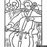 Gauguin Paul Coloring Cellist Famous Pages Painting Thecolor Paintings Colouring Picasso sketch template