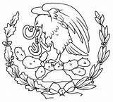 Bandera Escudo Colorear Mexicano Aguila Patrios Mexicana Mexicanos sketch template