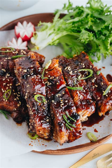 instant pot sticky asian ribs 甘辛スペアリブ just one cookbook