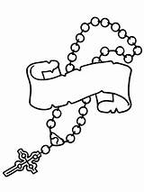Rosary Beads Coloring Pages Main sketch template