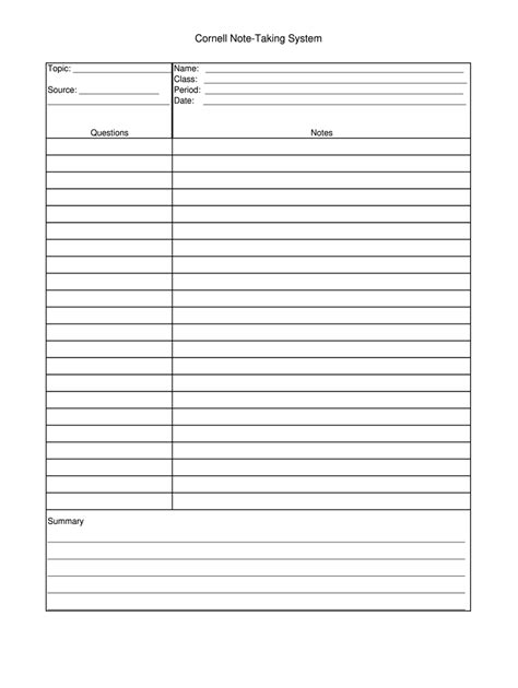 note  template  fill  printable fillable blank