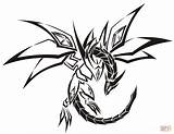 Coloring Dragon Tribal Tattoo Pages Drawing Printable sketch template