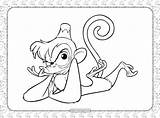 Abu Monkey Coloring Whatsapp Tweet Email sketch template