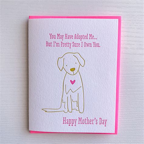 mothers day card  dog card  dog funny etsy