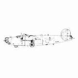 Liberator Drawing Line Consolidated Vultee 2983 Builder Model sketch template