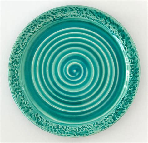 green plate handmade