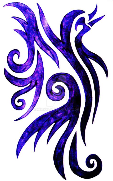tribal purple phoenix  moirsypan  deviantart