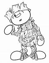 Groot Barnaby Colouring Colour Portrait sketch template