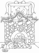 Fireplace Christmas Coloring Dolls Dearie Stamps Pages Digi Drawing Books Embroidery Beautiful Adult Freedeariedollsdigistamps Getdrawings Getcolorings Digital Stamp Printable Pm sketch template