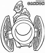 Cannon Coloring Pages Coloringway sketch template