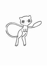 Mew Coloring Pages Pokemon Getcolorings Color Getdrawings sketch template