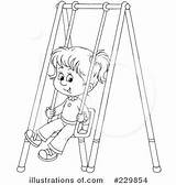Swinging Swing Clipart Playground Illustration Alex Royalty Bannykh Cliparts sketch template