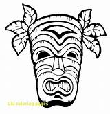 Coloring Tiki Hawaiian Pages Hawaii Mask Printable Drawing Template Flower Head Clipart Luau Getdrawings Hut Turtle Kids Color Clip Themed sketch template