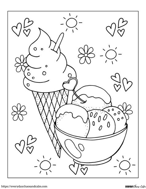 ice cream coloring pages  kids