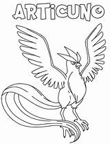 Articuno Pokémon Uccello sketch template