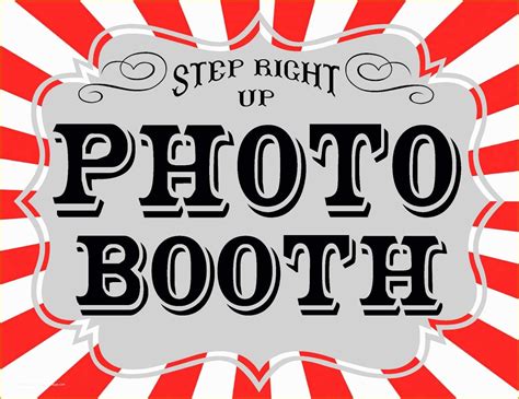 printable photo booth sign template  carnival games