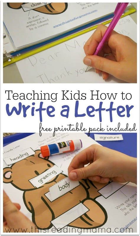 teaching kids   write  letter   printable pack