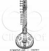 Sitar Sketch Vector Instrument Sketched Clipart Illustration Royalty Tradition Sm Paintingvalley sketch template