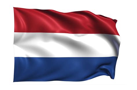 nederland golvend vlag realistisch transparant achtergrond