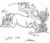 Coloring Centaur Pages Male Ages Seven Creative sketch template