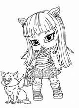 Coloring Pages Monster High Cartoon Baby Rochelle Boyama Clawdeen Colour Wolf Nefera Printing Library Clipart Seç Pano Comments sketch template